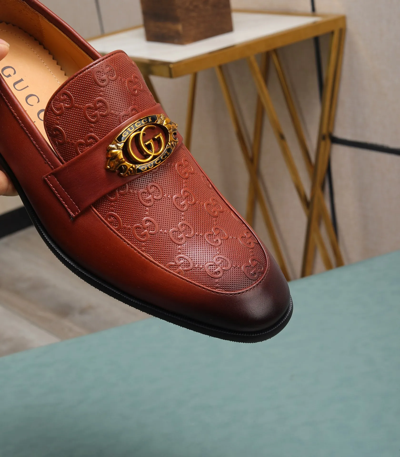 Men's shoes💰540📛📛Original (water-dyed cowhide) Gucci GUCCI official website formal shoes🌀 Italian🇮🇹imported cowhide➕top imported water-dyed cowhide lining💋Finely handmade original bottom, the real thing looks better when photographed in person Standard size 38-44